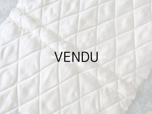 画像12: アンティーク シルク製 ハンキーケース 薔薇の花かご & ガーランド リボン刺繍  ハンカチ用ポシェット  (12)