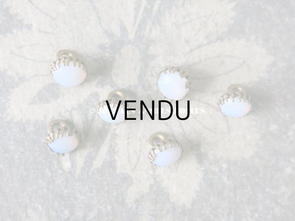 画像3: 【クリスマスセール2018対象外】 アンティーク ドール用 極小 ボタン 7mm 6ピースのセット オパールカラー (3)