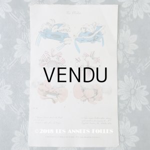 画像: 【クリスマスセール2018対象外】 19世紀 アンティーク モード版画 モード雑誌 LA MODE