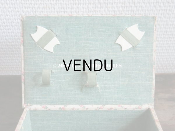 画像11: 【クリスマスセール2018対象外】 1900年代 アンティーク 薔薇模様の裁縫箱　カルトナージュボックス  (11)