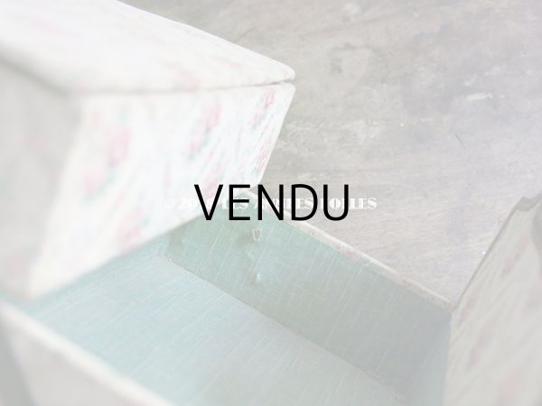 画像16: 【クリスマスセール2018対象外】 1900年代 アンティーク 薔薇模様の裁縫箱　カルトナージュボックス  (16)