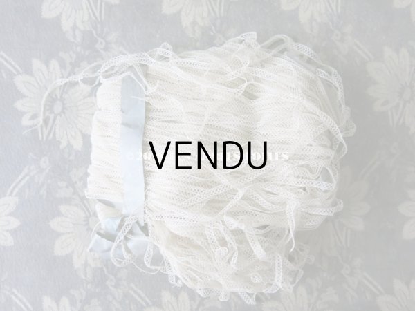 画像6: 未使用 アンティーク ドール用  極細 チュールレース オフホワイト 100m 4mm幅 (6)