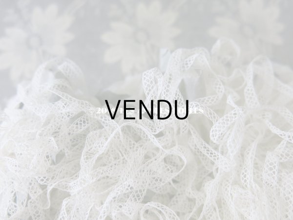 画像9: 未使用 アンティーク ドール用  極細 チュールレース オフホワイト 100m 4mm幅 (9)