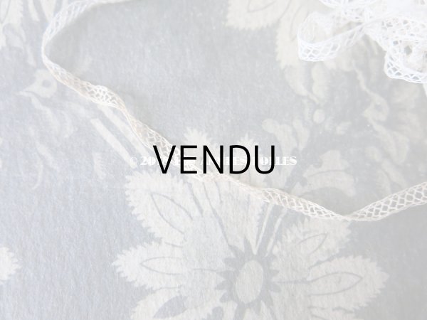 画像12: 未使用 アンティーク ドール用  極細 チュールレース オフホワイト 100m 4mm幅 (12)