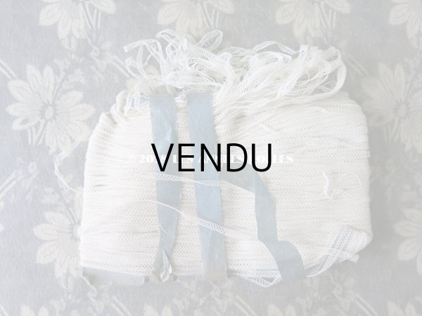 画像4: 未使用 アンティーク ドール用  極細 チュールレース オフホワイト 100m 4mm幅 (4)