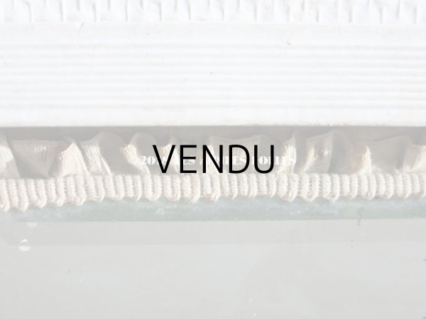 画像6: 1900年代 アンティーク　カルトナージュのラック ミラー付 フリル＆薔薇模様 (6)