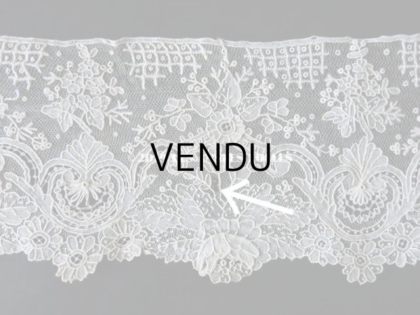 画像10: 19世紀末 アンティーク ニードルレース ポワンドガーズ ポワンドローズ 【ポワン・ド・ガーズ】 【ポワン・ド・ローズ】  98cm (10)