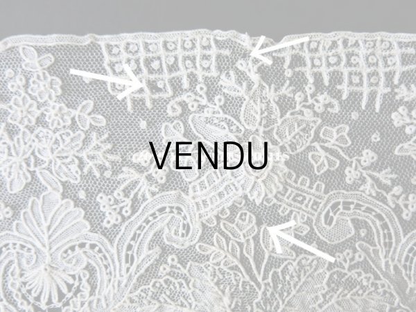 画像9: 19世紀末 アンティーク ニードルレース ポワンドガーズ ポワンドローズ 【ポワン・ド・ガーズ】 【ポワン・ド・ローズ】  98cm (9)