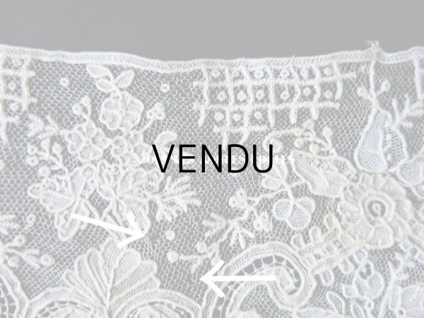 画像8: 19世紀末 アンティーク ニードルレース ポワンドガーズ ポワンドローズ 【ポワン・ド・ガーズ】 【ポワン・ド・ローズ】  98cm (8)