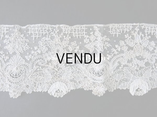 画像5: 19世紀末 アンティーク ニードルレース ポワンドガーズ ポワンドローズ 【ポワン・ド・ガーズ】 【ポワン・ド・ローズ】  98cm (5)