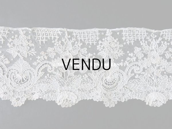 画像6: 19世紀末 アンティーク ニードルレース ポワンドガーズ ポワンドローズ 【ポワン・ド・ガーズ】 【ポワン・ド・ローズ】  98cm (6)