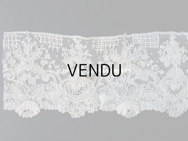 画像3: 19世紀末 アンティーク ニードルレース ポワンドガーズ ポワンドローズ 【ポワン・ド・ガーズ】 【ポワン・ド・ローズ】  98cm (3)