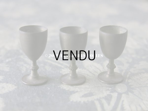 画像6: アンティーク ドール ミニョネット用 メタル製 とても小さなグラスのセット (6)