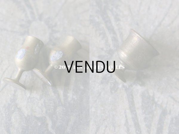 画像10: アンティーク ドール ミニョネット用 メタル製 とても小さなグラスのセット (10)