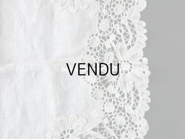 画像6: アンティーク ポワンドガーズ & デュシェス 結婚式のハンカチ 『ポワン・ド・ガーズ』 (6)