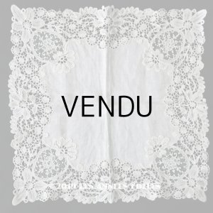 画像: アンティーク ポワンドガーズ & デュシェス 結婚式のハンカチ 『ポワン・ド・ガーズ』