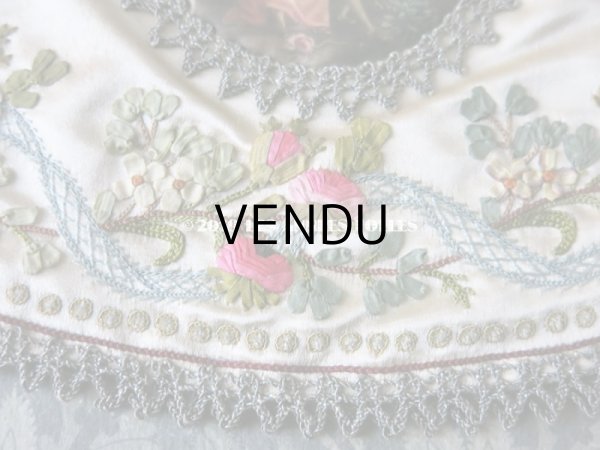 画像6: 19世紀 アンティーク シルク製　ロココ調 オモニエール (6)