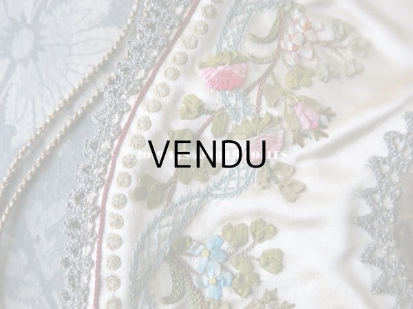 画像4: 19世紀 アンティーク シルク製　ロココ調 オモニエール (4)