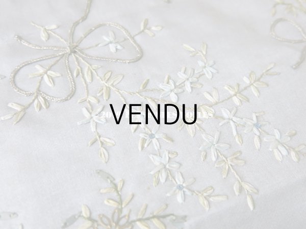 画像14: 19世紀 アンティーク リボン刺繍のパネル ファブリック (14)