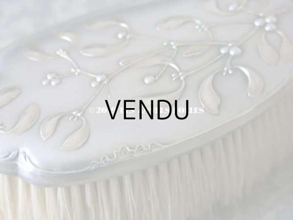 画像6: 19世紀末 アンティーク シルバー製 CHARLES MURAT ヤドリギのヘアーブラシ  (6)