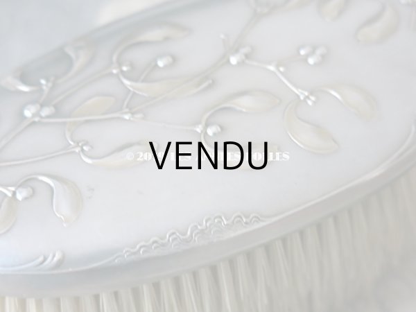 画像8: 19世紀末 アンティーク シルバー製 CHARLES MURAT ヤドリギのヘアーブラシ  (8)