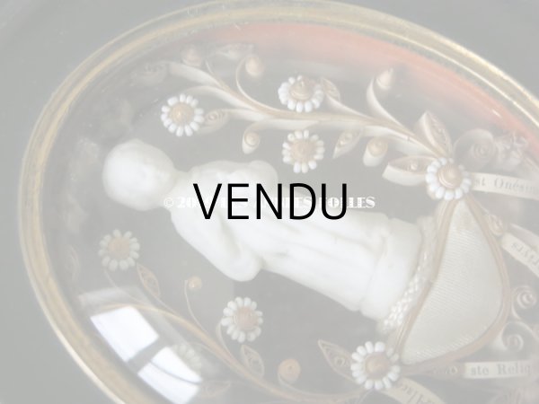 画像8: 19世紀 アンティーク ルリケール　聖遺物のガラスフレーム  聖人の遺品 (8)