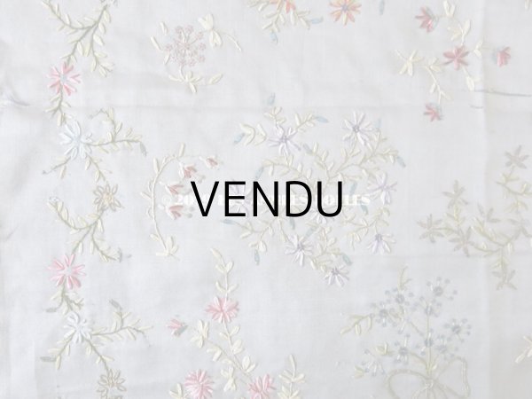 画像10: 19世紀 アンティーク リボン刺繍のパネル ファブリック (10)