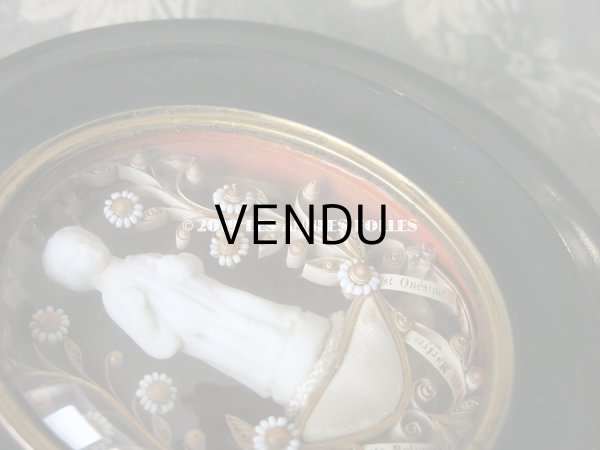 画像5: 19世紀 アンティーク ルリケール　聖遺物のガラスフレーム  聖人の遺品 (5)