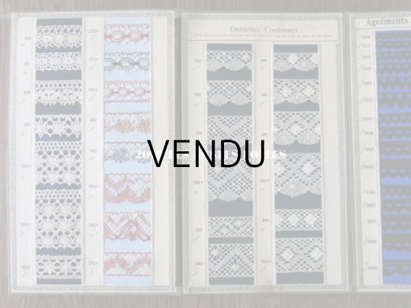 画像8: 1900年代 アンティーク レースのサンプラー  508種　32ページ (8)