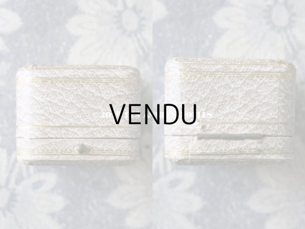 画像4: アンティーク ジュエリーボックス 金彩入り グレー リングボックス (4)