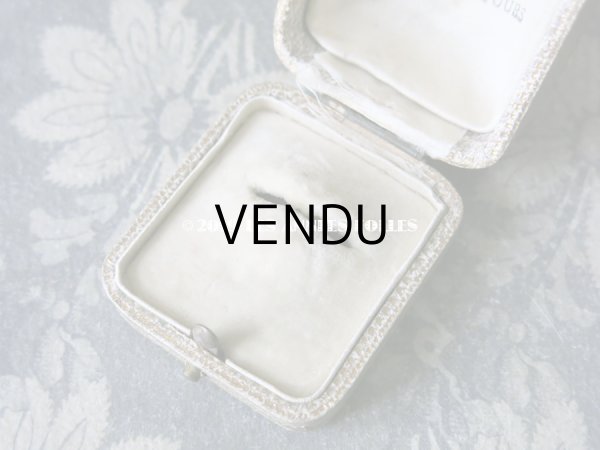 画像8: アンティーク ジュエリーボックス 金彩入り グレー リングボックス (8)