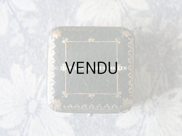 画像3: アンティーク ジュエリーボックス 金彩入り グリーン (3)