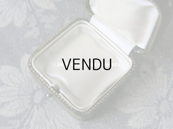 画像8: アンティーク ジュエリーボックス 金彩入り グリーン (8)