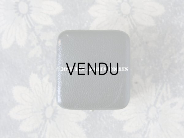 画像3: アンティーク ジュエリーボックス 本革製 黒 リングボックス (3)