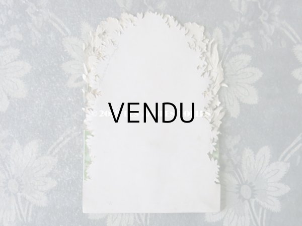 画像9: アンティーク  初聖体の立体カニヴェ 森の中のコミュ二オンの少女 鈴蘭＆薔薇＆勿忘草 (9)