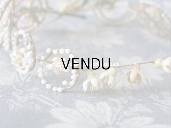 画像8: アンティーク ワックスフラワーのヘッドリース ウェディング 結婚式 ティアラ (8)