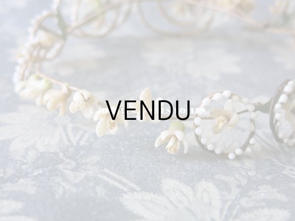 画像7: アンティーク ワックスフラワーのヘッドリース ウェディング 結婚式 ティアラ (7)