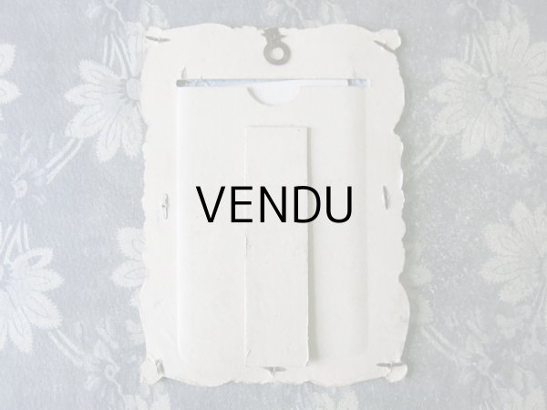 画像7: アンティーク セルロイドのフォトフレーム 薄紫色の菫 (7)