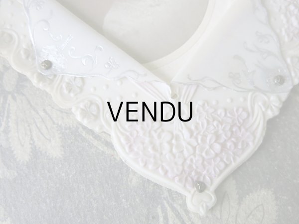 画像6: アンティーク セルロイドのフォトフレーム 薄紫色の菫 (6)