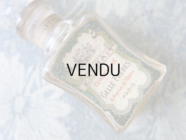 画像7:  アンティーク パフュームボトル 箱入り EXTRAIT CONCENTRE VIOLETTE - GELLE FRERES PARIS - (7)