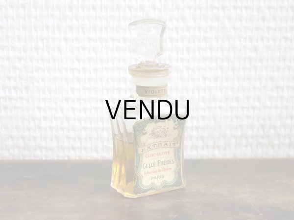 画像4:  アンティーク パフュームボトル 箱入り EXTRAIT CONCENTRE VIOLETTE - GELLE FRERES PARIS - (4)