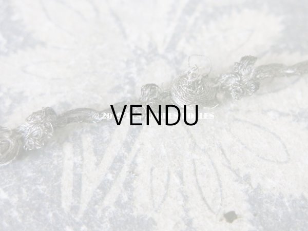 画像12: 1920年代 アンティーク メタル製 薔薇のロココトリム ロココリボン  (12)