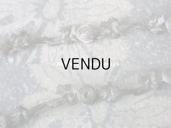 画像4: 1920年代 アンティーク メタル製 薔薇のロココトリム ロココリボン  (4)