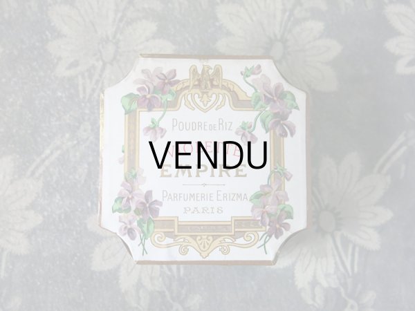 画像3: 未使用 アンティーク 菫のパウダーボックス POUDRE DE RIZ VIOLETTE EMPIRE - PARFUMERIE ERIZMA PARIS - (3)