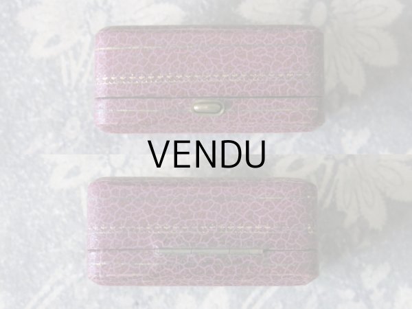 画像5: アンティーク ジュエリーボックス 金彩入り パープル (5)