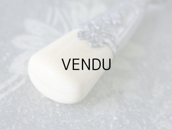 画像9: 1920年代 アンティーク シルバー製 リボン&薔薇のブーケ シーリングスタンプ  (9)