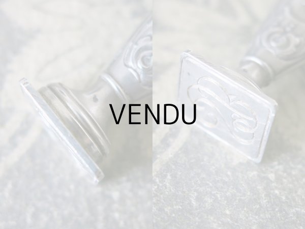 画像8: 1920年代 アンティーク シルバー製 リボン&薔薇のブーケ シーリングスタンプ  (8)