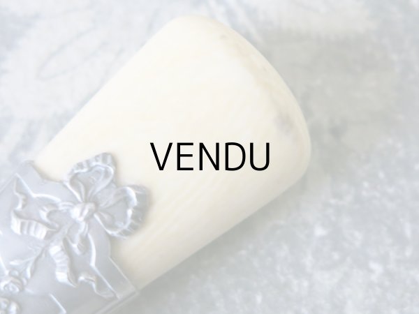 画像6: 1920年代 アンティーク シルバー製 リボン&薔薇のブーケ シーリングスタンプ  (6)