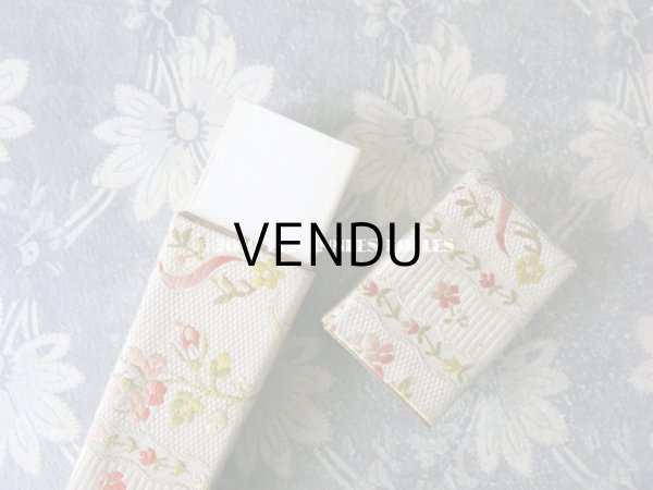 画像6: 19世紀末 アンティーク　メゾン 【 DUVELLEROY（デュヴェルロワ）】  のエヴァンタイユ（扇)のシルクボックス 花模様 (6)