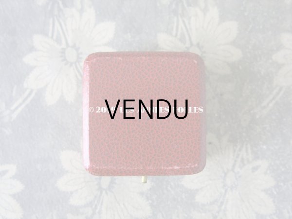 画像4: アンティーク ジュエリーボックス リボンとリーフのガーランド 金彩入り レンガ色  (4)